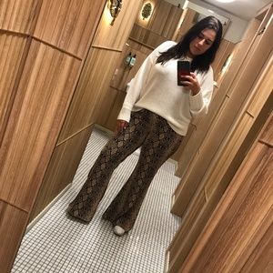 Zara Snake Print Flare Pant